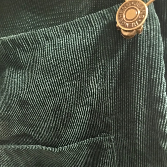 Dark Green Suede Overalls - Picture 4 of 5